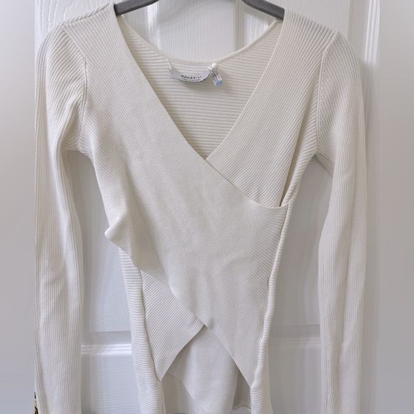 BAILEY 44 Ribbed Cross Layered Long Sleeve Top Sz XS - Picture 1 of 6